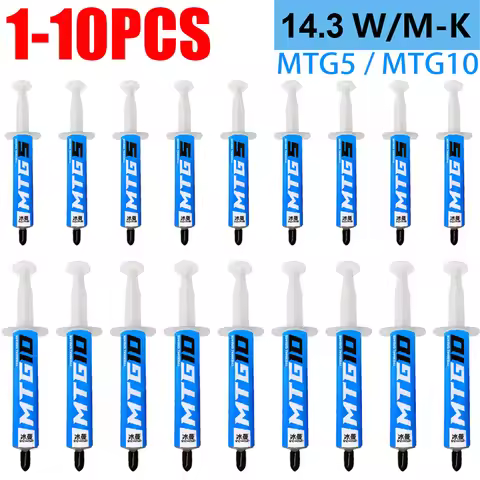 1-10PCS 5g/10g Syringe MTG5/MTG10 Thermal Conductive Grease Paste 14.3W/mk for AMD Intel Processor C