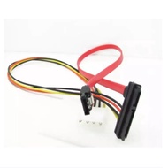 (Ready Stock) i Cable SATA Data 7+15Pin to Molex 4Pin - 7Pin Power Serial ATA Power Data Cable