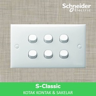 S-Classic Light Switch - 6 Gang 1 Way - ET36_1_2AR_WE