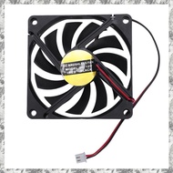 [D E O K] 80mm 2 Pin Connector Cooling Fan Low Pressure for PC Computer Case CPU Cooler Radiator