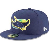 台灣代理公司貨 NEW ERA MLB大聯盟 坦帕灣光芒(魔鬼魚)全封球員帽 潮帽 (NE70423549)海軍藍