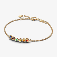 Gold Marvel The Avengers Infinity Stones Chain Bracelet Color Stone 925 Sterling Silver Bracelet Jewelry For Women