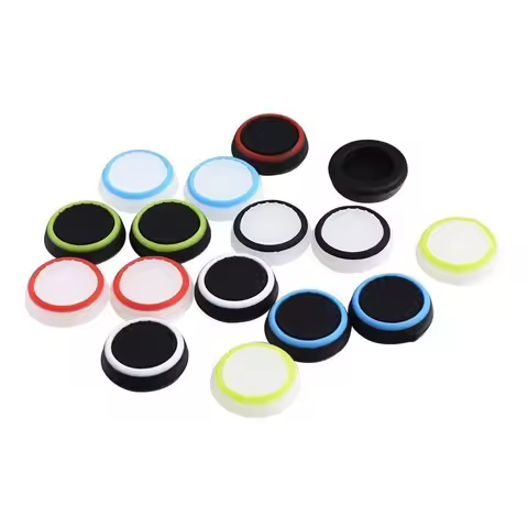 4pcs Silence Thumb Grip Caps Compatible with PS5/PS4/Xbox One/Xbox One Elite/8BitDo SN30 Pro/Switch 