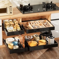 Pull Out Cabinet Organizer Expandable Adjustable Width (11.81 Inch-18.1 Inch W) Slide Out Drawers fo