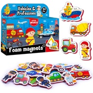 Little World 24 Children's Magnets for Magnetic Board - Fridge Magnets Children - Magnets Children T