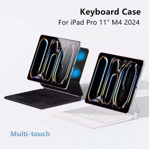 Keyboard Case For iPad Pro 11 Inch (M4) 2024 Magnetic Smart Magic Keyboards Folio Cover Backlight Wi
