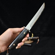 มีดเดินป่ามี2แบบให้เลือก SKD-11 vs ดามัสกัส (เหมาะกับการใช้งานทั่วไป)