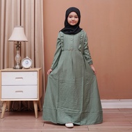 Elegant 3 4 Years Games Simple Model Gmis Amak Cwek Gams Korean Style Girls' Gamis Gamis 2025 Bju Ku