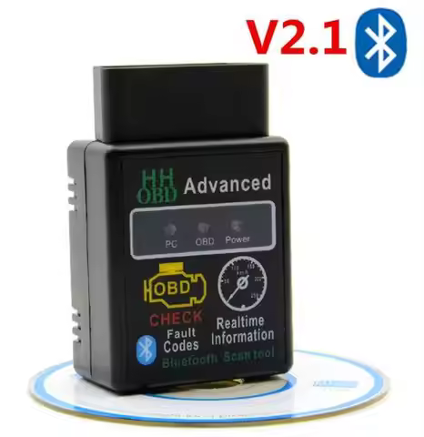 2024 OBD2 ELM327 Bluetooth V2.1 OBDII ELM 327 HH OBD ELM327 Bluetooth V2.1/2.1 OBD 2/II Diagnostic T