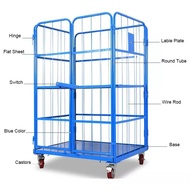 【TikTok】#Four-Side Logistics for Feiyi Export Roll Container Folding Table Trolley Storage Cage Roll Container Turnover