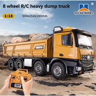 Huina 1536 R/C Alloy Heavy Dump Truck 1/18 Scale Remote Controlled Car Construction Engineer Loading