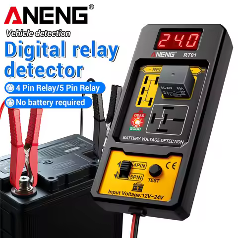 ANENG RT01 Digital Relay Detector Digital Display Voltage Battery 11-25V Universal 4/5 Pins Car Batt