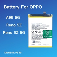 Battery Compatible For OPPO A95 5G / Reno 6z CPH2237 / Reno 5z CPH2211 Bateri BLP839