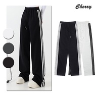 【READY STOCK】 CherryShop⭐Pants Women Straight Cut Pants black Sweatpants Loose Casual Pants
