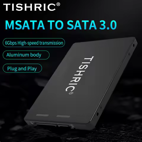 TISHRIC MSATA/NGFF To SATA 22 Pin SSD For Desktop Laptops 2.5 Inch Internal MSATA To SATA 3.0 SSD Bu