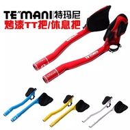 TEMANI Colorful Carbon Fiber Road Bike Ground Bike TT Armrest Dead Flying Handlebar TT Vice Handleba