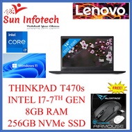 [Same Day Delivery or Next day  ] Lenovo ThinkPad T470S (Refurbished) | 14 inch Display Screen | Intel Core i7-7th Gen | 8/12/20 GB RAM | 256/512 GB SSD | Windows 11 Pro | Ms office