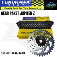 Gear Set Jupiter Z Burhan Gear Package Jupiter Chain5tp 428H 104L 36T 15T FUKUKAWA
