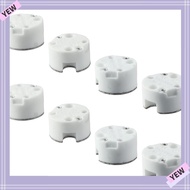 YYE 8PCS Base Socket, 100W 250V Wire Connector, Ceramic Holder LED Lamp Gu5.3