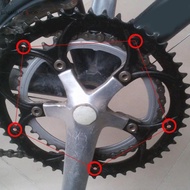 Bicycle Chain Guard For 4/5-Hole Crankset Plastic Material For 46-48T Crankset