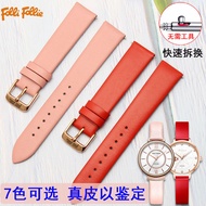 Folli Follie Follie Ladies Genuine Leather Strap 12 14 16 18 20mm Quick Release Pink Watch Accessori