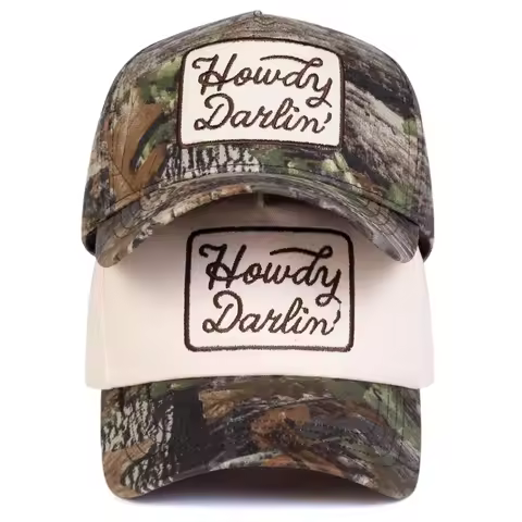 Unisex HOWDY DARLIN Embroidery Baseball Caps Spring and Autumn Outdoor Adjustable Casual Hats Sunscr
