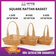 Bakul Buah Rotan Brown Hantaran Bamboo Basket Hantaran Hamper Hadiah 水果篮仿藤礼品篮手提篮（大）CNY 2025