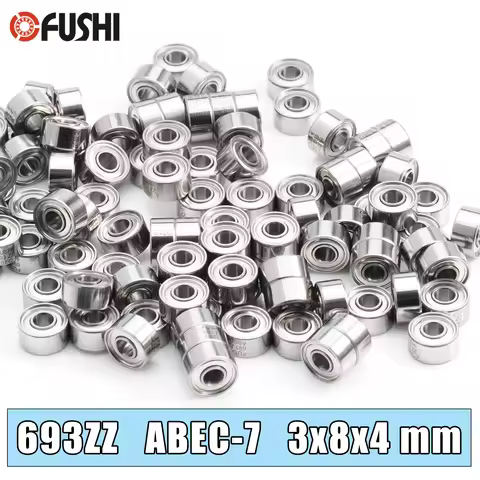 100PCS 693ZZ ABEC-7 Miniature Ball Bearing 3*8*4 mm Double Shielded for RC Drone Motor 3D Printer DI
