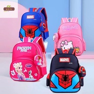 QIUJU Children School Backpack, Spiderman Elsa HelloKitty  Captain America Student Bag, Lightweight Large Capacity School Accessory Shoulder Rucksack School