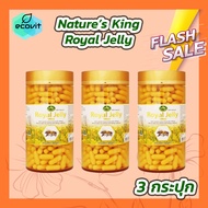 [3 กระปุก] นมผึ้ง royal jelly 1000 มิลลิกรัม [365 เม็ด] [อย ไทย] Nature King Royal jelly น้ำนมผึ้ง น