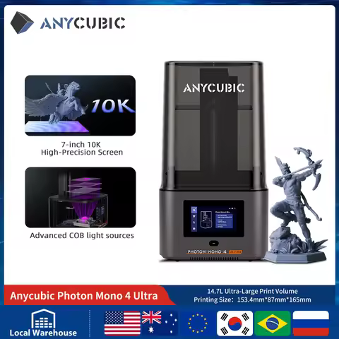 PRESALE ANYCUBIC Photon Mono 4 Ultra 7 Inch 10K LCD 3D Printers UV Resin 3D Printer Printing Size 23