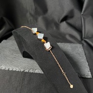 冰山 | 三冰種隨型翡翠手鍊 18K玫瑰金