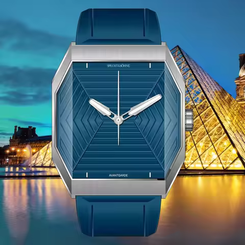 New Fashion Specht & Söhne Unique Design Men's Watches Japan VH31 Movt Egyptian Pyramids Dial Octago