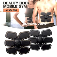 Beauty Body Mobile Gym 6 Pack EMS Electrical Pulse Firming Muscle Stimulation ABS Abdomen Fitness Tr