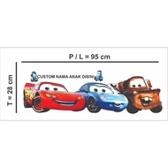 The Cars McQueen Waterproof Vinyl Wall Sticker size 28 x 95 cm