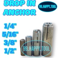 304 Drop In Anchor Wall Plug Wall Plug Galvanized Inner Bolt Sleeve Anchor Fastening Tool