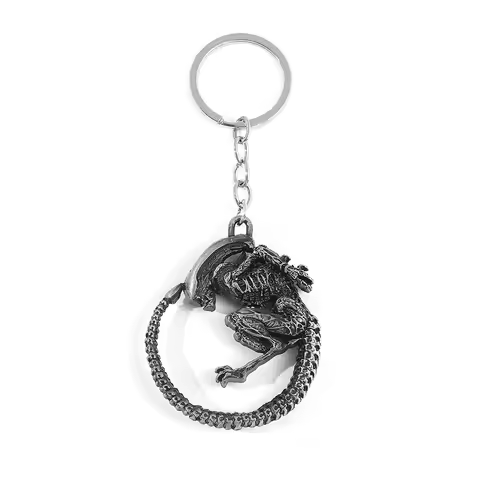 Fashion Movie Aliens Predator Key Chain Alien Queen Keychain Fashion Metal Alloy Pendant Keyring For