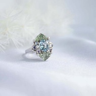 海藍寶 3月生日石 夏天 純銀戒指