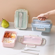 Microwave Safe Leakproof Student Lunch Box with Cultery Spoon Fork Office Bento Box Set School Food 