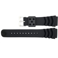 Seiko 4FY8JZ Black Rubber Divers 22mm Watch Band