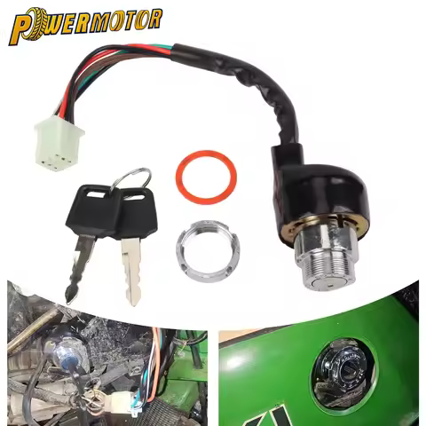 Universal 3 Position 6 Wire Ignition Switch Lock With 2 Keys For Motorcycle Scooter ATV Quad Pit Dir