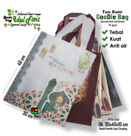 Tas Lebaran Kain Spunbond Goodie Bag Jumbo Besar / Kecil Edisi Sablon cetak tulisan Idul Fitri 2025 