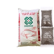 DINDINGS 920 (2mm) & 920 (4mm) / 9201 & 9201L (Repack 1kg) (MAKANAN IKAN AQUARIUM HIASAN / UMPAN PEL