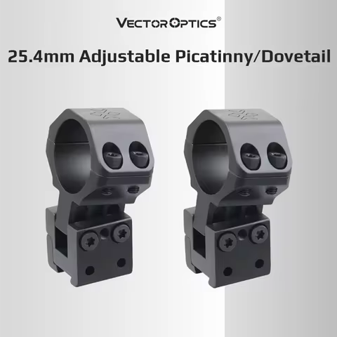 Vector Optics 25.4Mm Adjustable Picatinny Dovetail Mount Ring for Hunting Supplies Accessories Scope