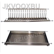 【new】♧۞Stainless Steel Kitchen Hanging Dish Rack Cabinet Top and Bottom