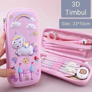 3D Embossed EVA Pencil Case 3D Pencil Case for Kindergarten and Elementary School Children 3D Emboss