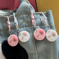 1Pcs Ins Cute Cake Keychain Key Rings Pendant Accessory As Gift