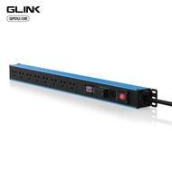 GLINK GPDU-13 ปลั๊กไฟ 8 ช่อง มีจอ LCD+overload+Surge 10A (สาย 2m)