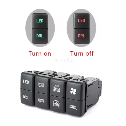 Dual BSM LED Switch Push Switch Button With Connection Wire For FJ Land Cruiser Prado 120 LC100 Car 