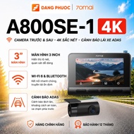 Dash Camera 70mai A800SE A800SE 1 UHD HDR GPS Wifi ADAS Front and Rear Recording 24H Night Recording